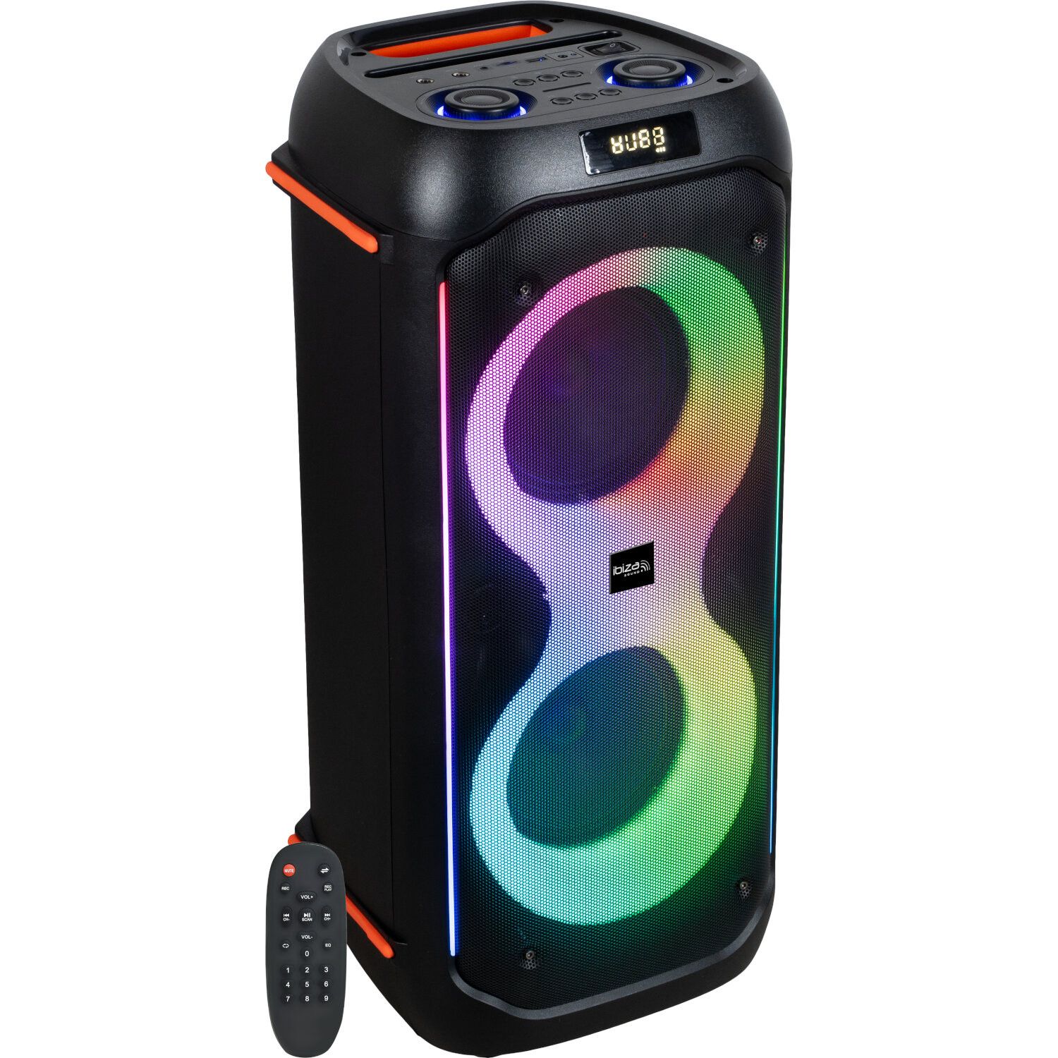 Ibiza Sound COLUMBA600 Bluetooth Active Speaker with LEDs - 2x6.5"/16cm, 600W
