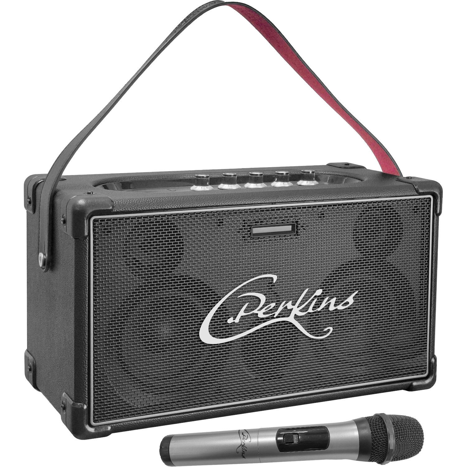 C.PERKINS Bluetooth Karaoke Speaker with UHF Microphone, 60W, USB, AUX - NASHVILLE-SOUND