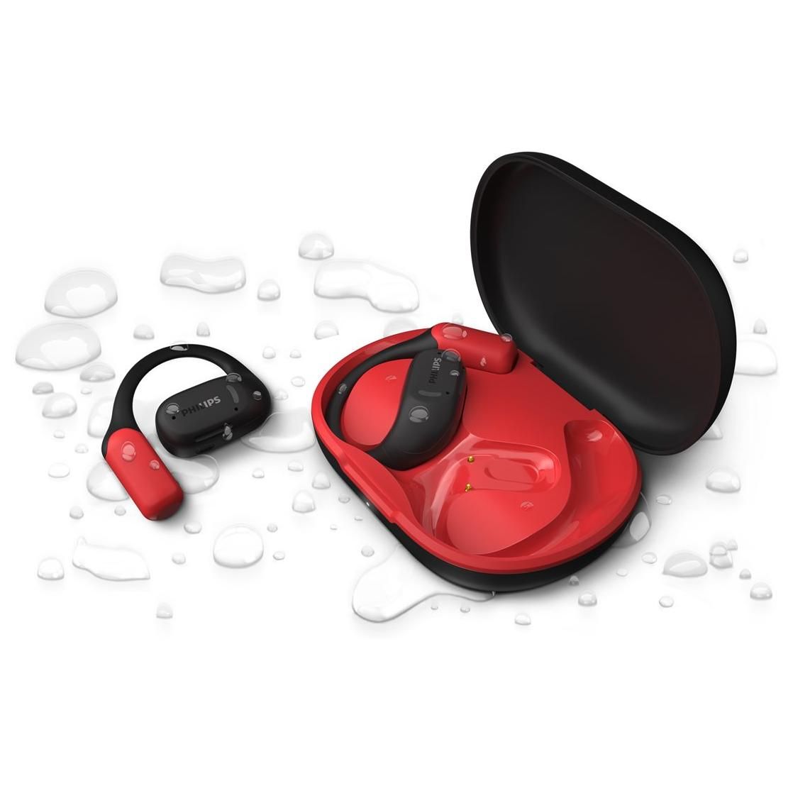 Philips 6000 Series TWS Wireless Sports Earbuds - Black and Red