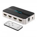 Vention 3-in-1 HDMI Switch with Audio Separation (Gray)