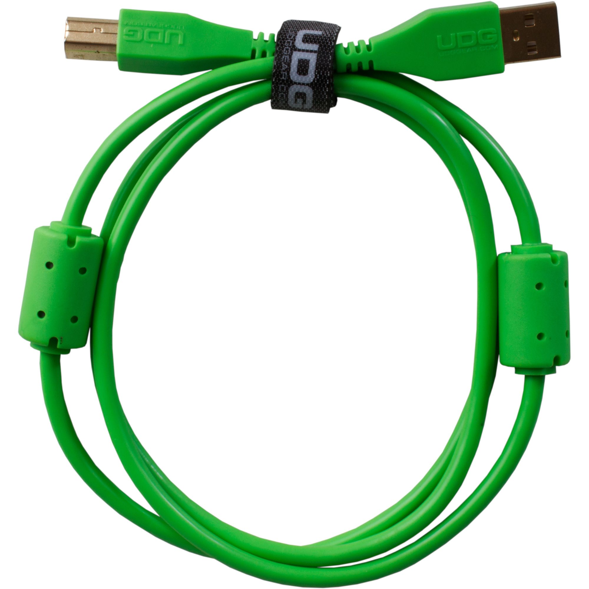 Cable de audio recto USB 2.0 A-B verde UDG de 1 metro