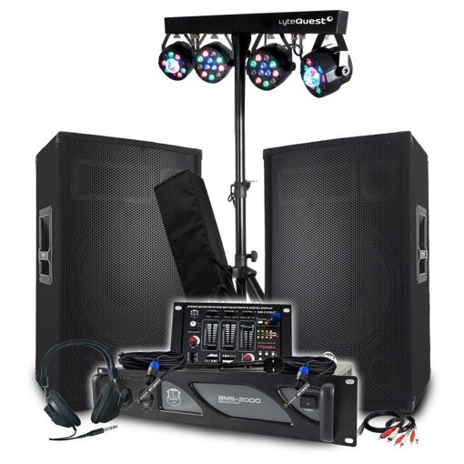 BM SONIC Pack: 2000W Amplifier, Passive Speakers 2x700W, Mixing Table, Xperformer Bar