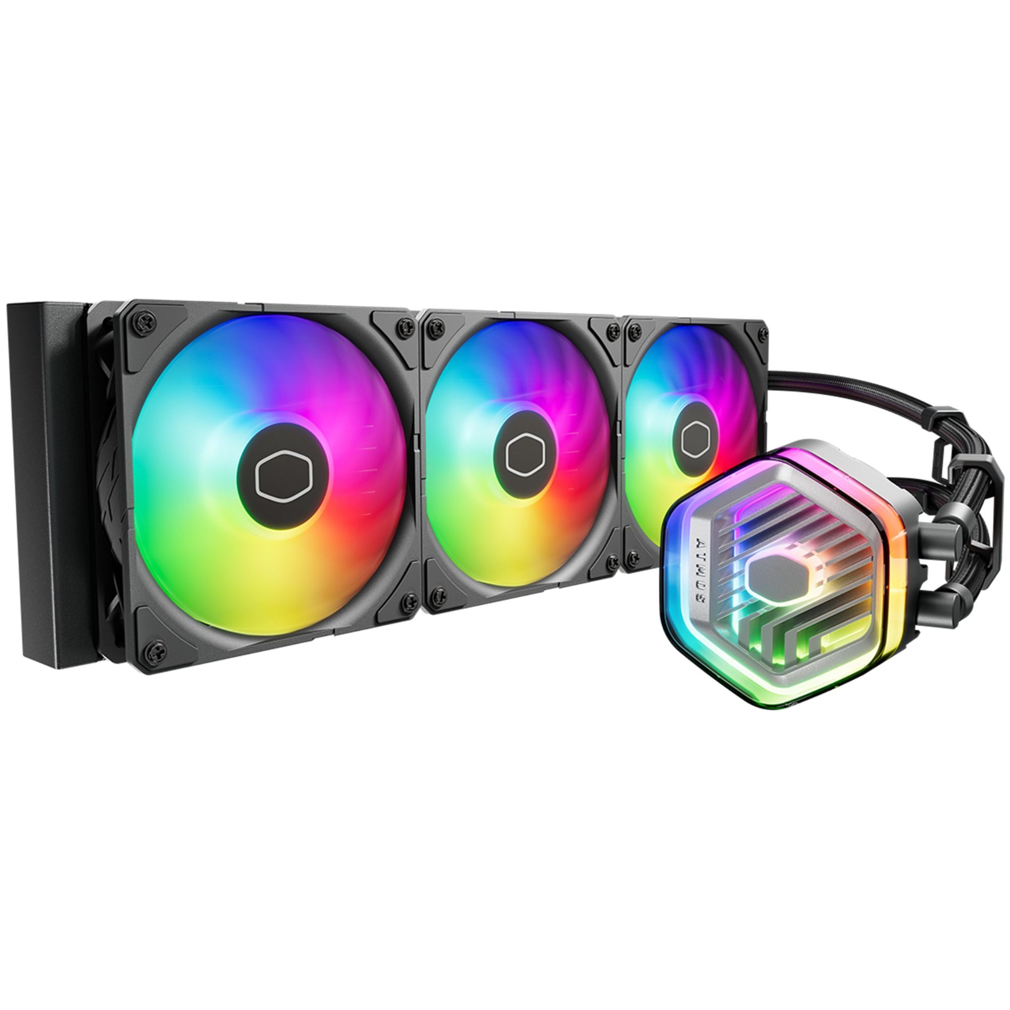 Cooler Master MasterLiquid 360 ATMOS CPU Liquid Cooling Kit, 12cm Fan, Black