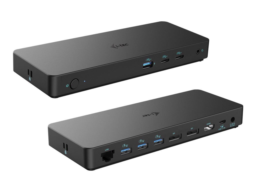 i-Tec Docking Station - USB-C 3.2 Gen 2 / Thunderbolt 3/4 - HDMI, 2xDP - 1GbE - 100W