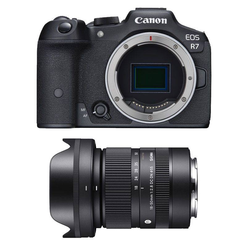 Canon EOS R7 + Sigma 18-50mm f/2.8 DC DN Contemporary Lens 3-Year Warranty