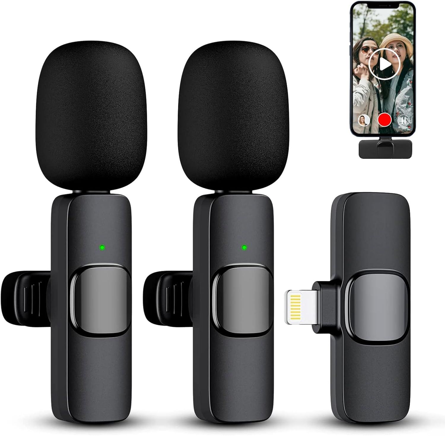 Microphone sans fil Sanag pour iOS, microphone cravate plug-and-play