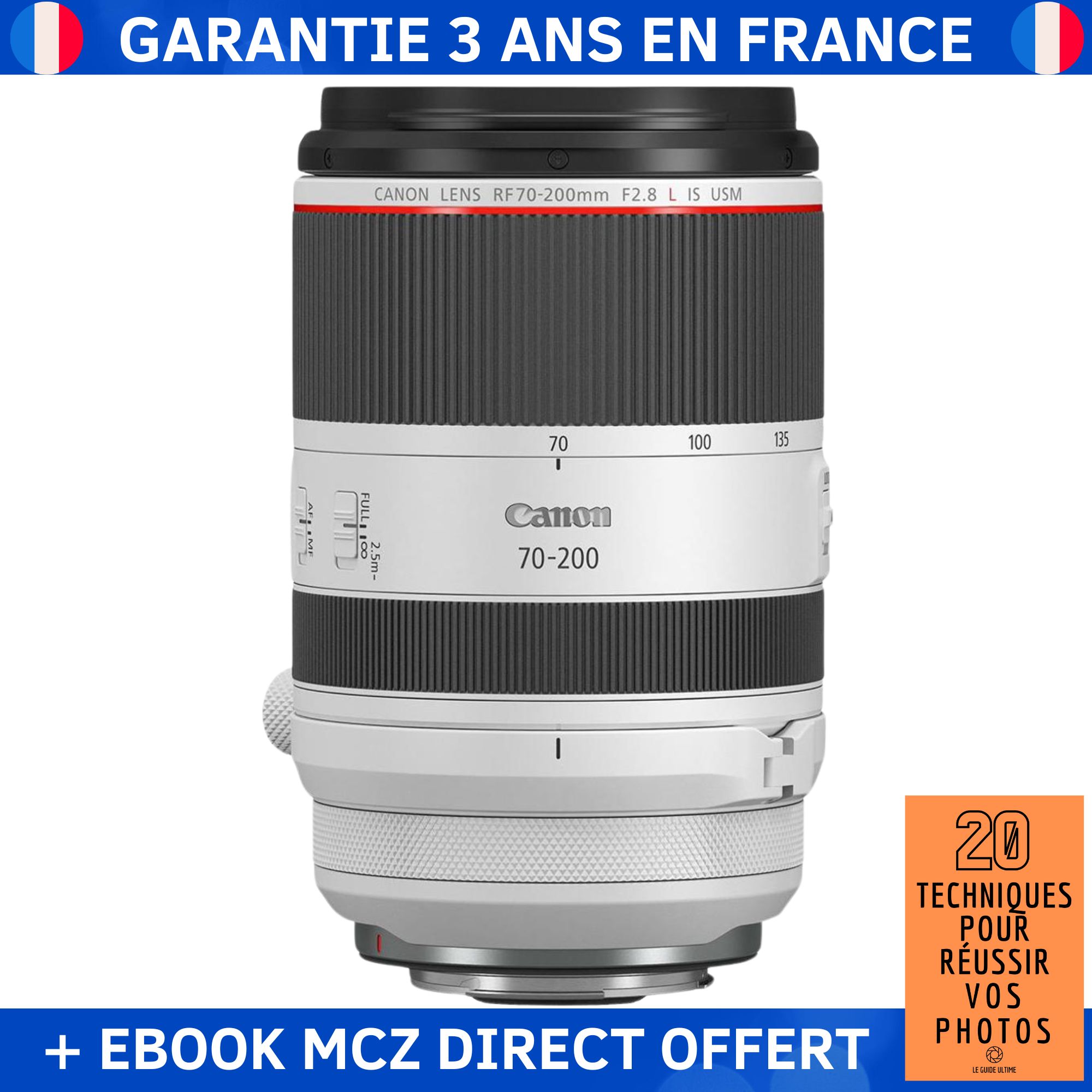 Canon RF 70-200mm F2.8L IS USM Lens + '20 Techniques for Successful Photos' Ebook - Canon RF Lens