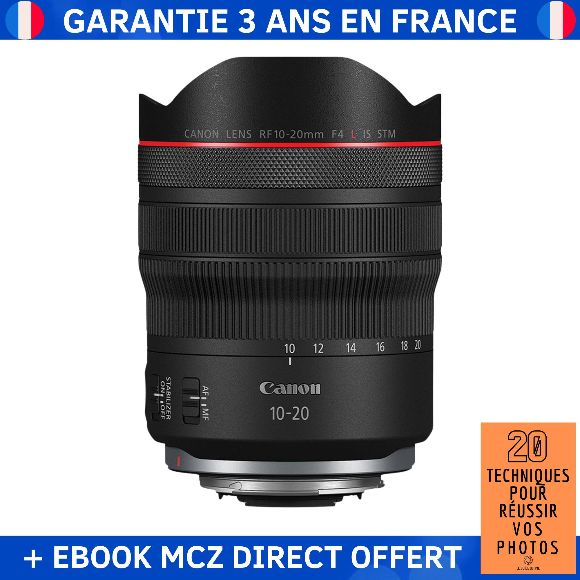 Canon RF 10-20mm F4 L IS STM Lens + '20 Techniques for Successful Photos' Ebook - Canon RF Lens