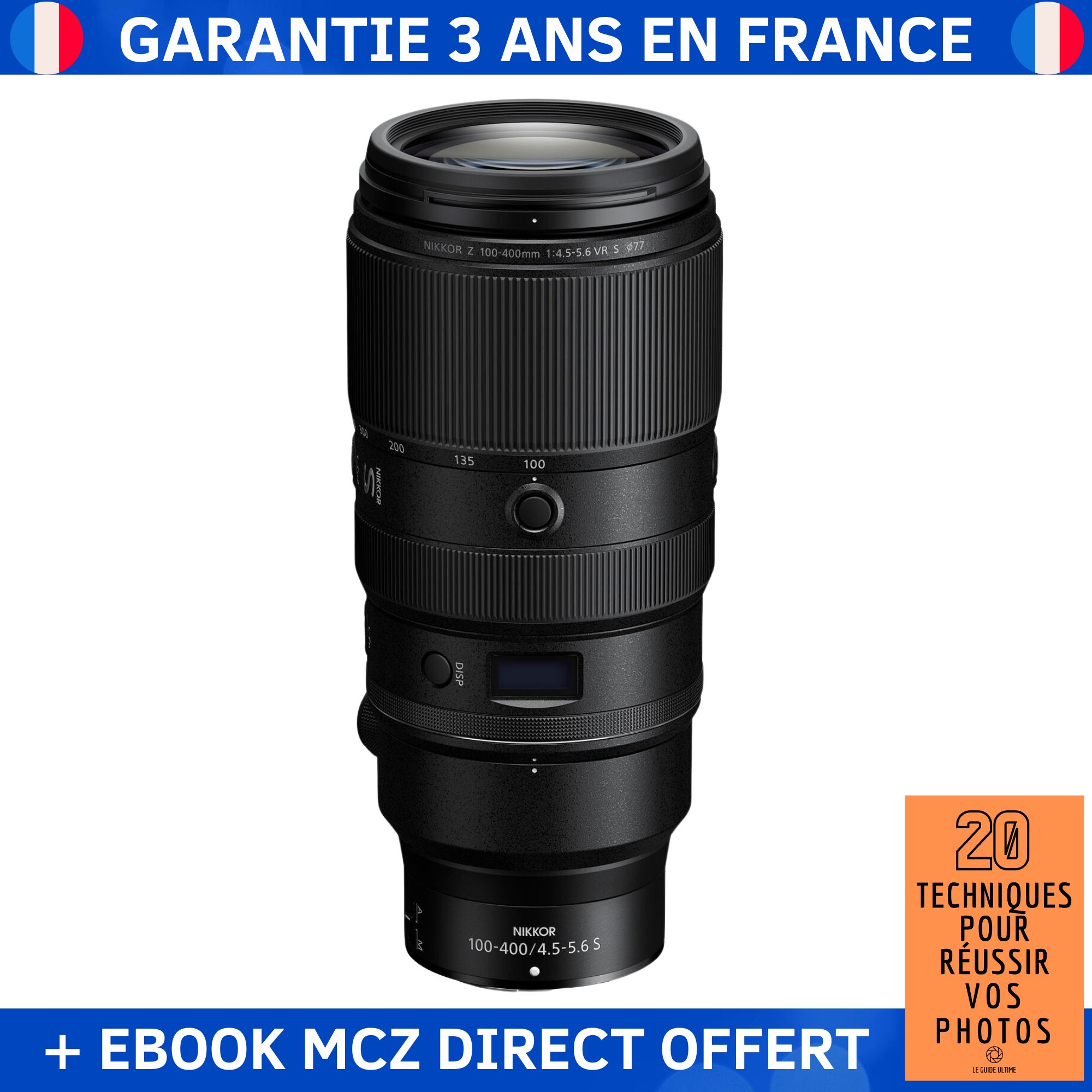 Nikon NIKKOR Z 100-400mm f/4.5-5.6 VR S Lens + '20 Techniques for Succeeding in Photography' Ebook - Nikon Z Lens