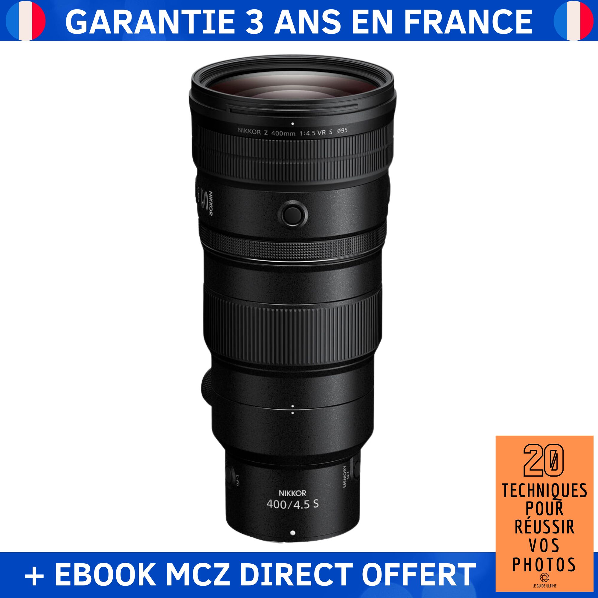 Nikon NIKKOR Z 400mm f/4.5 VR S Lens + '20 Techniques for Successful Photos' Ebook - Nikon Z Lens
