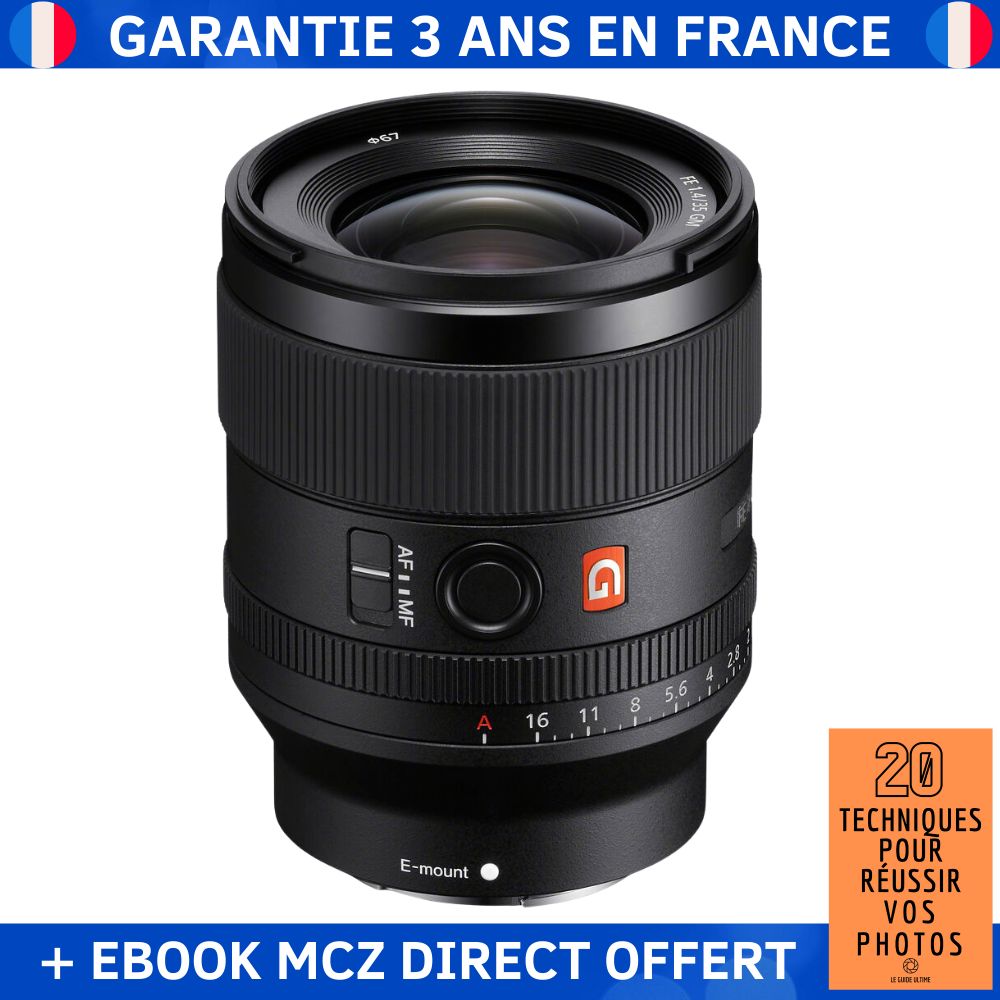 Sony FE 35mm F1.4 GM (SEL35f14GM) + Ebook - 20 Techniques for Successful Photos - Sony Lens