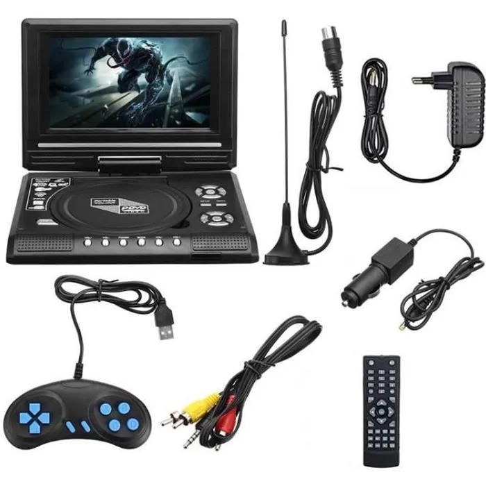 LPNOVE Portable DVD Player A1 - 9-Inch Swiveling Screen - FM Radio - USB/SD