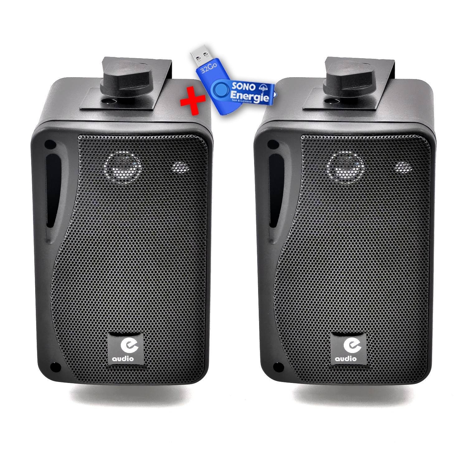 Altavoces pasivos E-Audio B416B 4 ohmios 80W (negro)