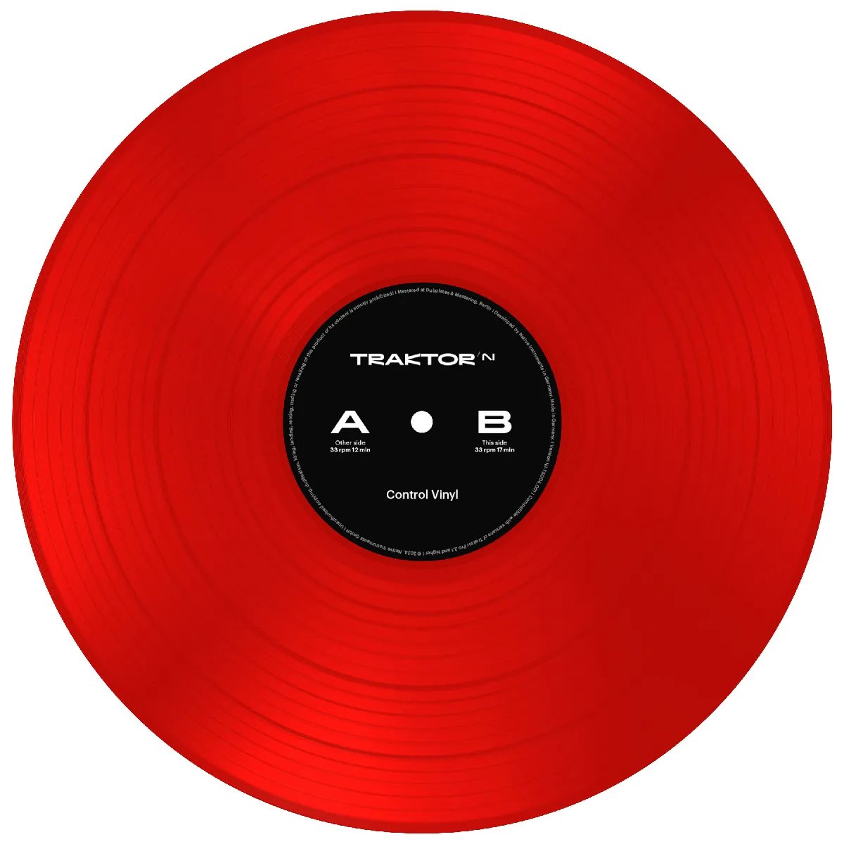Native Instruments Traktor Control Vinyl - Red - DJ Control Vinyl - Compatible with Traktor