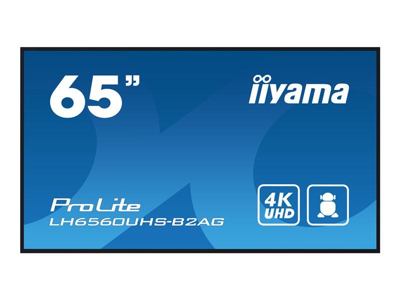 Iiyama ProLite 65-inch LED Backlit LCD - Digital Signage with Built-in Media Player and Wireless Media Receiver - 4K UHD (2160p) 3840 x 2160