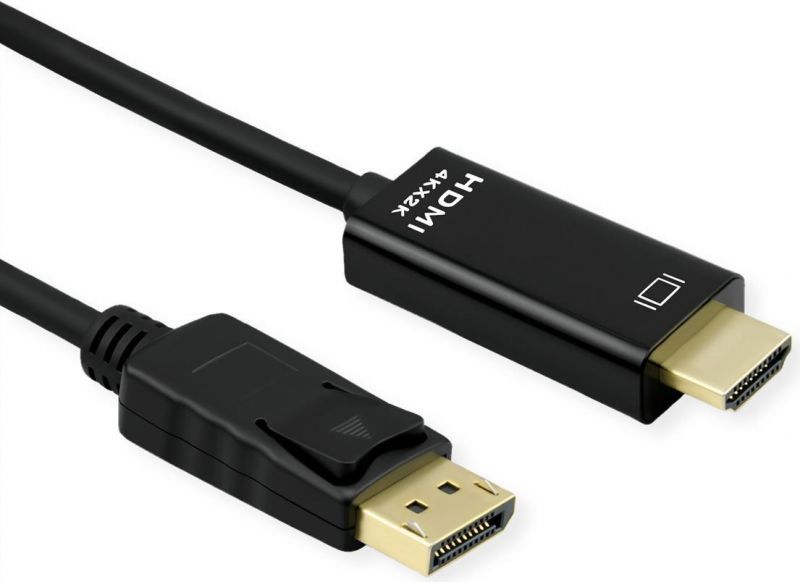 Roline DisplayPort to HDMI Cable - 2m, Black (10 Pack)