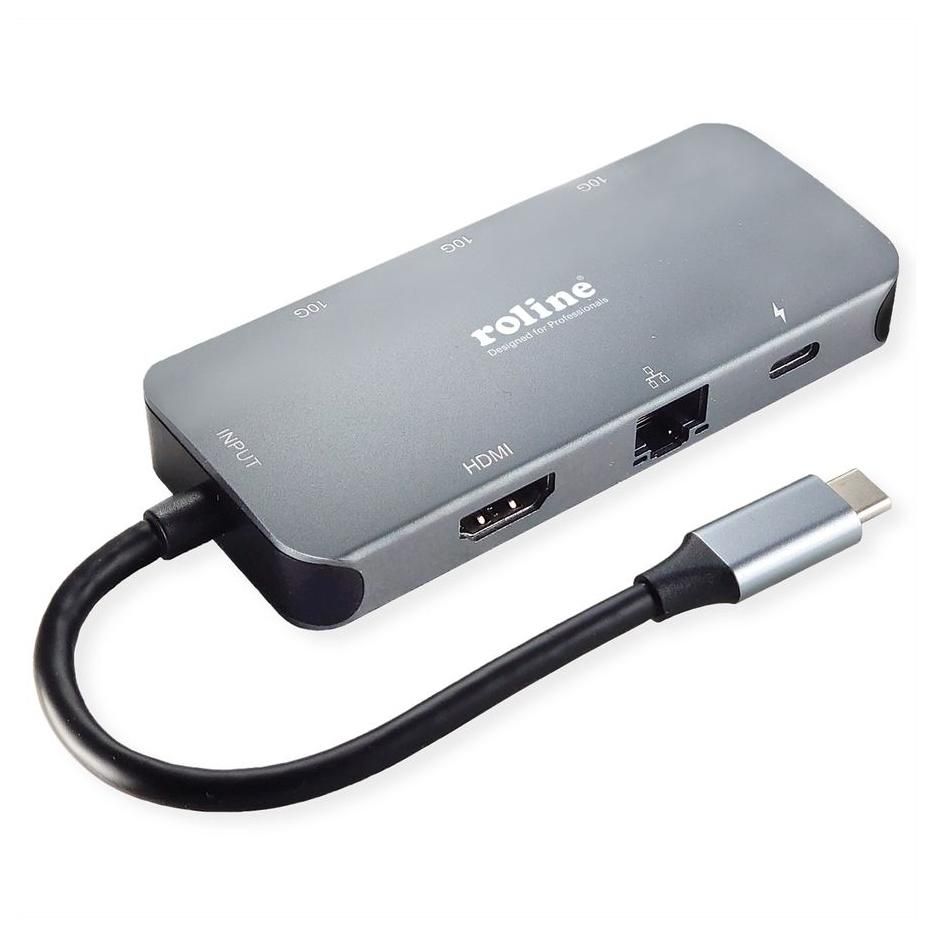 Roline USB-C Hub & Adapter 5000 Mbit/s Grey