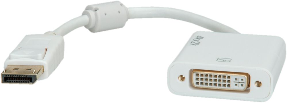 Roline Video Cable and Adapter 0.15m DisplayPort to DVI-D White