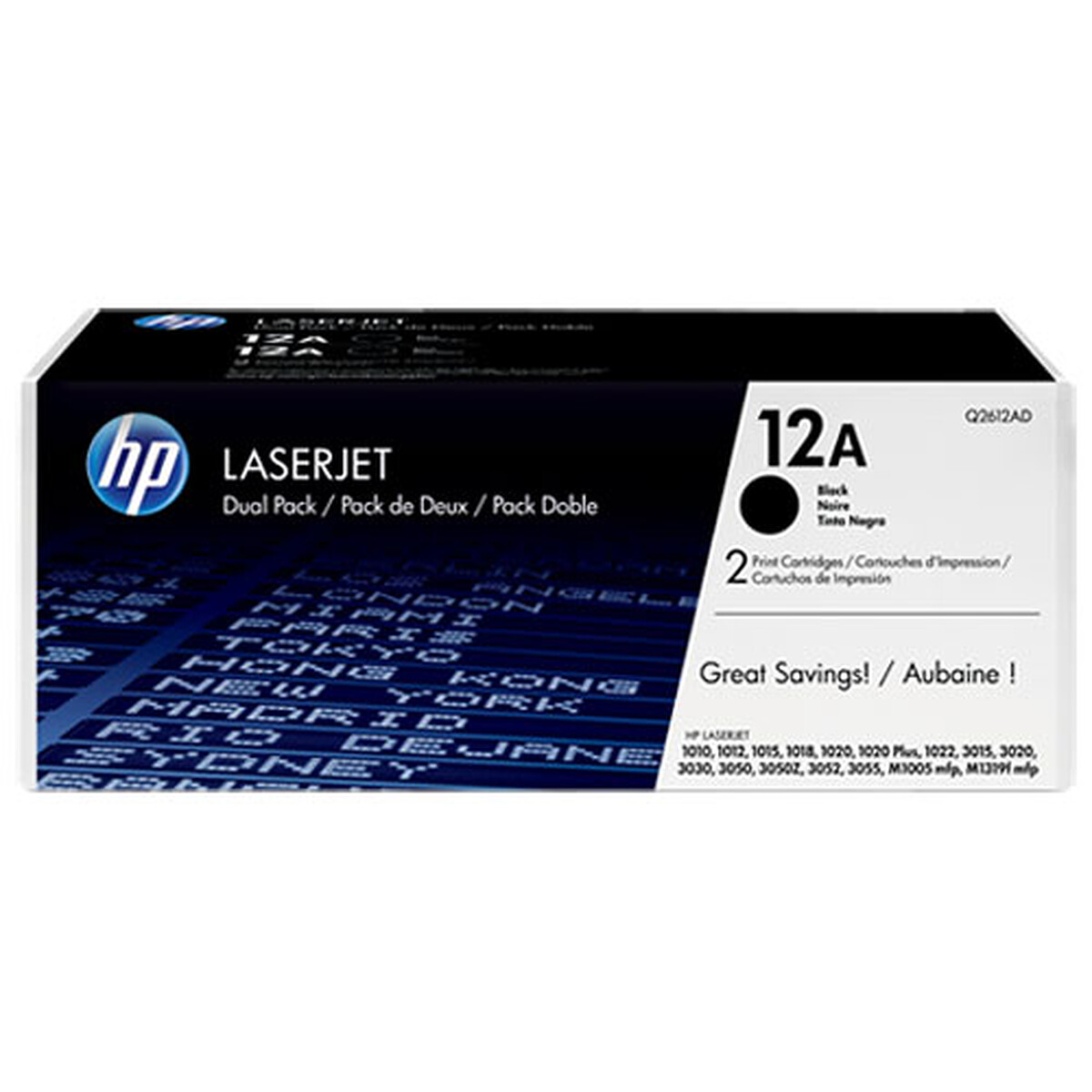 HP 12A Bipack (Q2612AD) - Noir