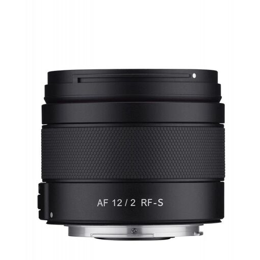 Lente Samyang AF 12mm F2 RF-S con montaje Canon RF