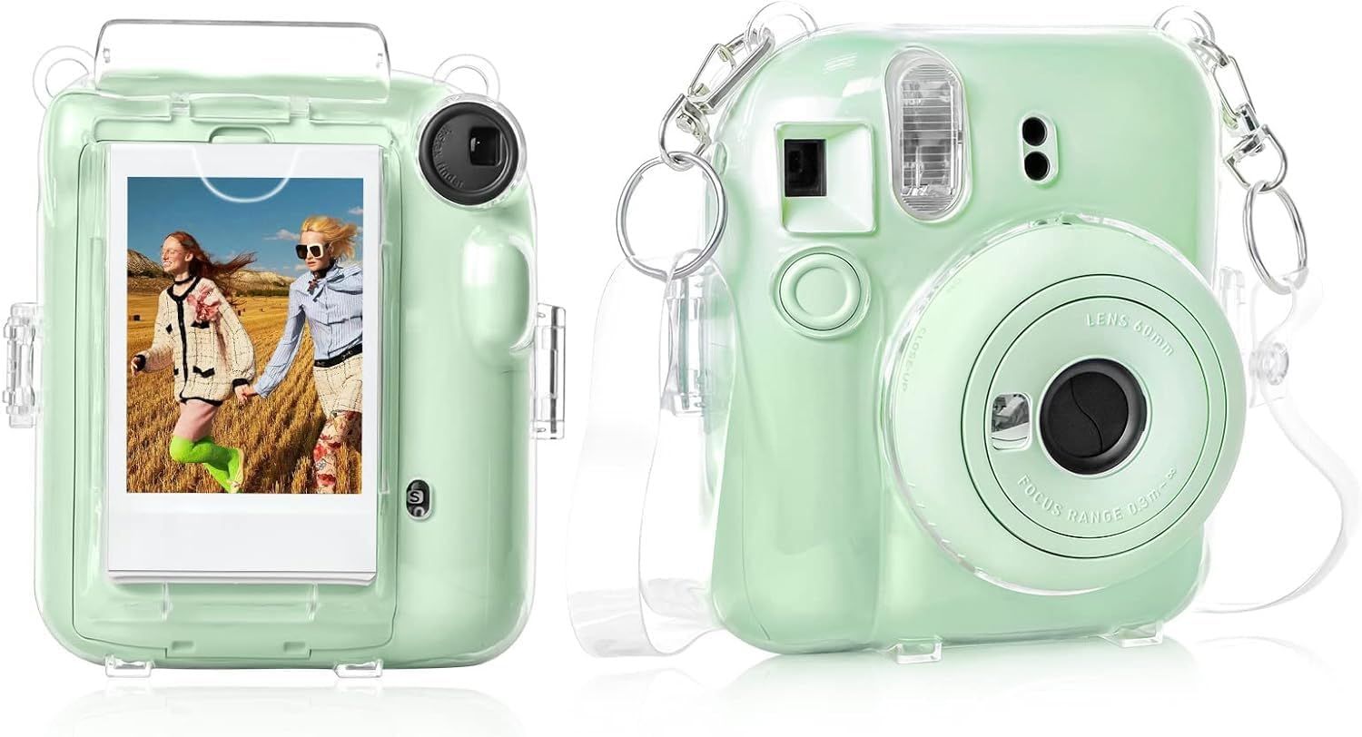 Fujifilm Instax Mini 12 Case - Photo Storage Pouch for Instant Camera with Improved Pocket and Shoulder Strap