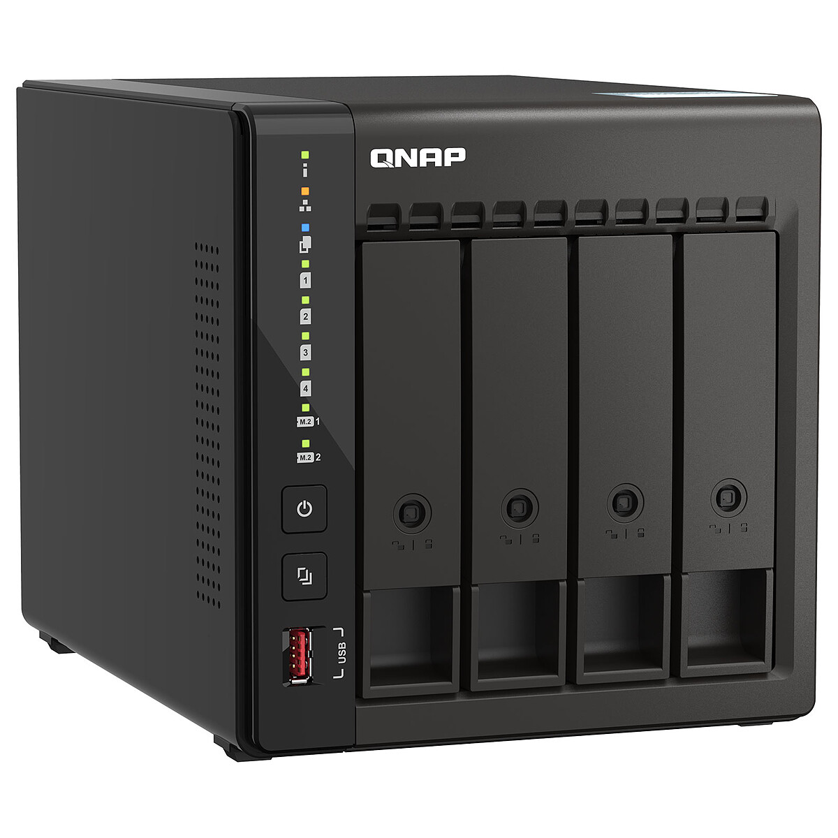 QNAP TS-453E-8G 4-Bay NAS Server, 8GB RAM, Intel Celeron J6412, 2.5GbE LAN (No Hard Drive Included)