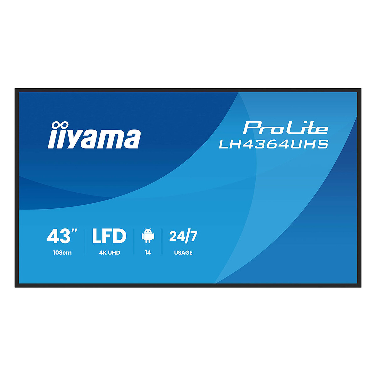 Écran Iiyama LED ProLite LH4364UHS-B1AG de 42,5 pouces