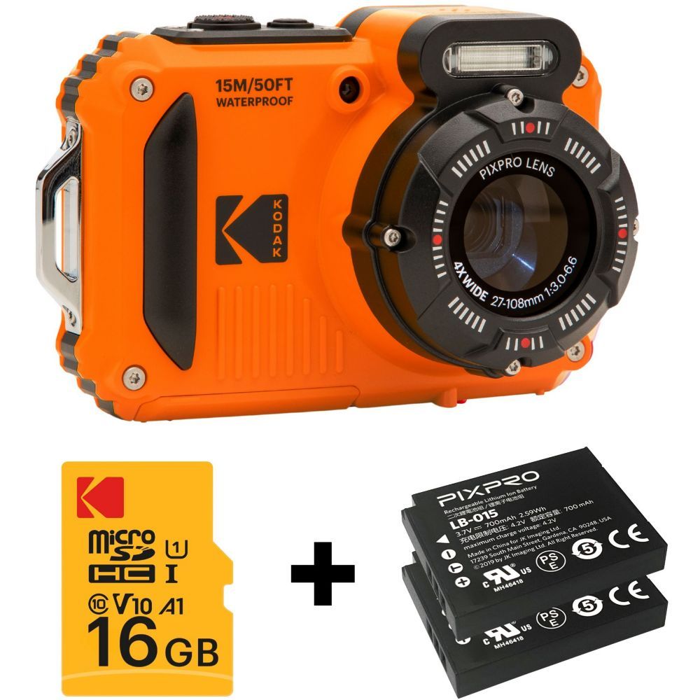 Appareil photo compact Kodak WPZ2, orange