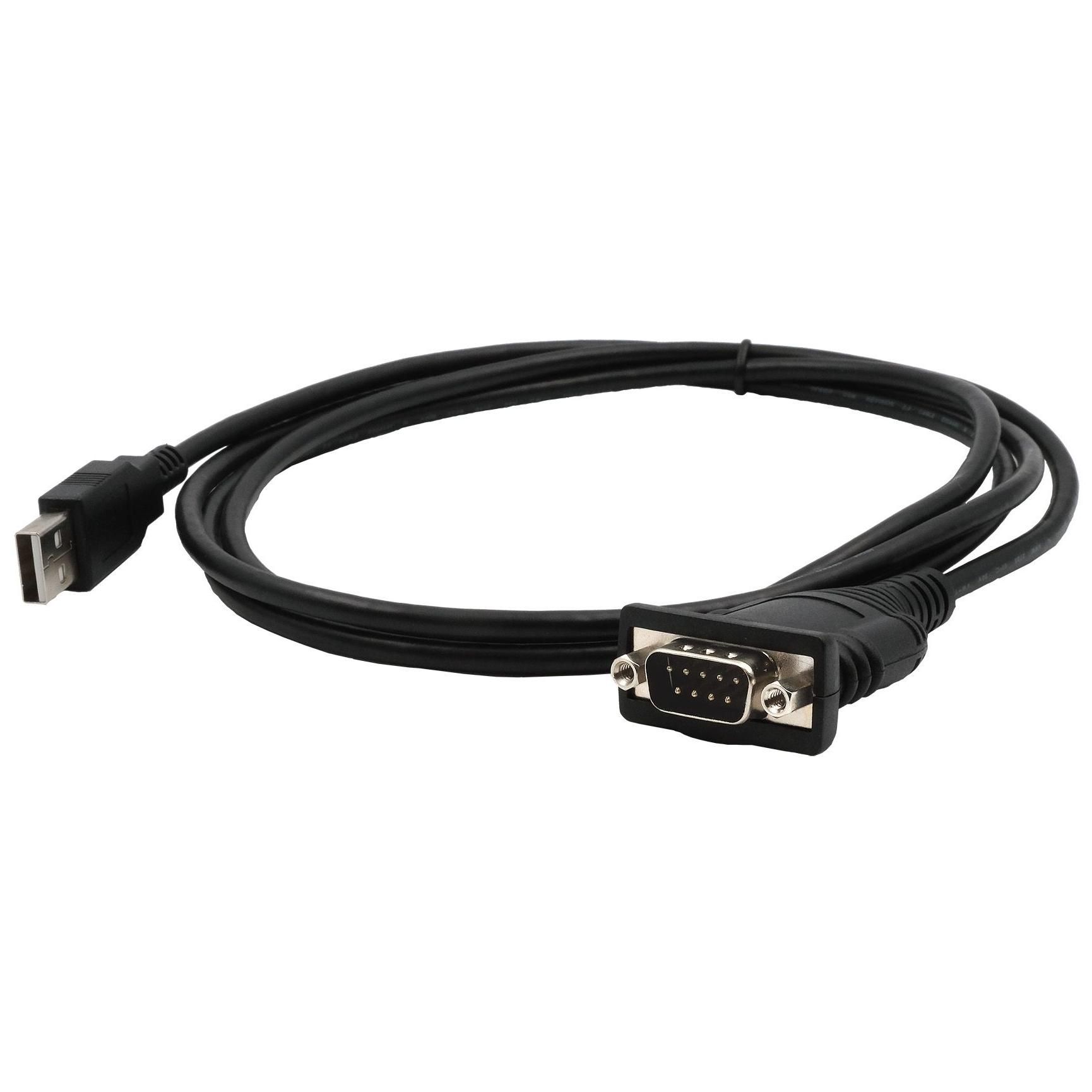 EXSYS Black USB Type-A to RS-232 Cable, 1.8m