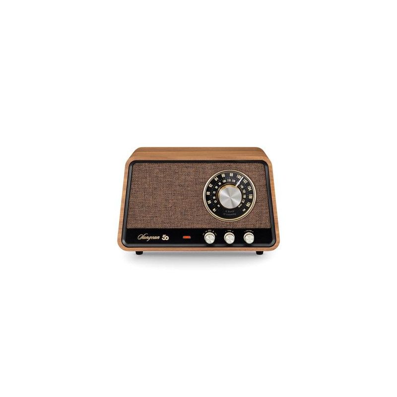 Sangean WR 101 AM FM Bluetooth Radio - Nut Brown Vintage