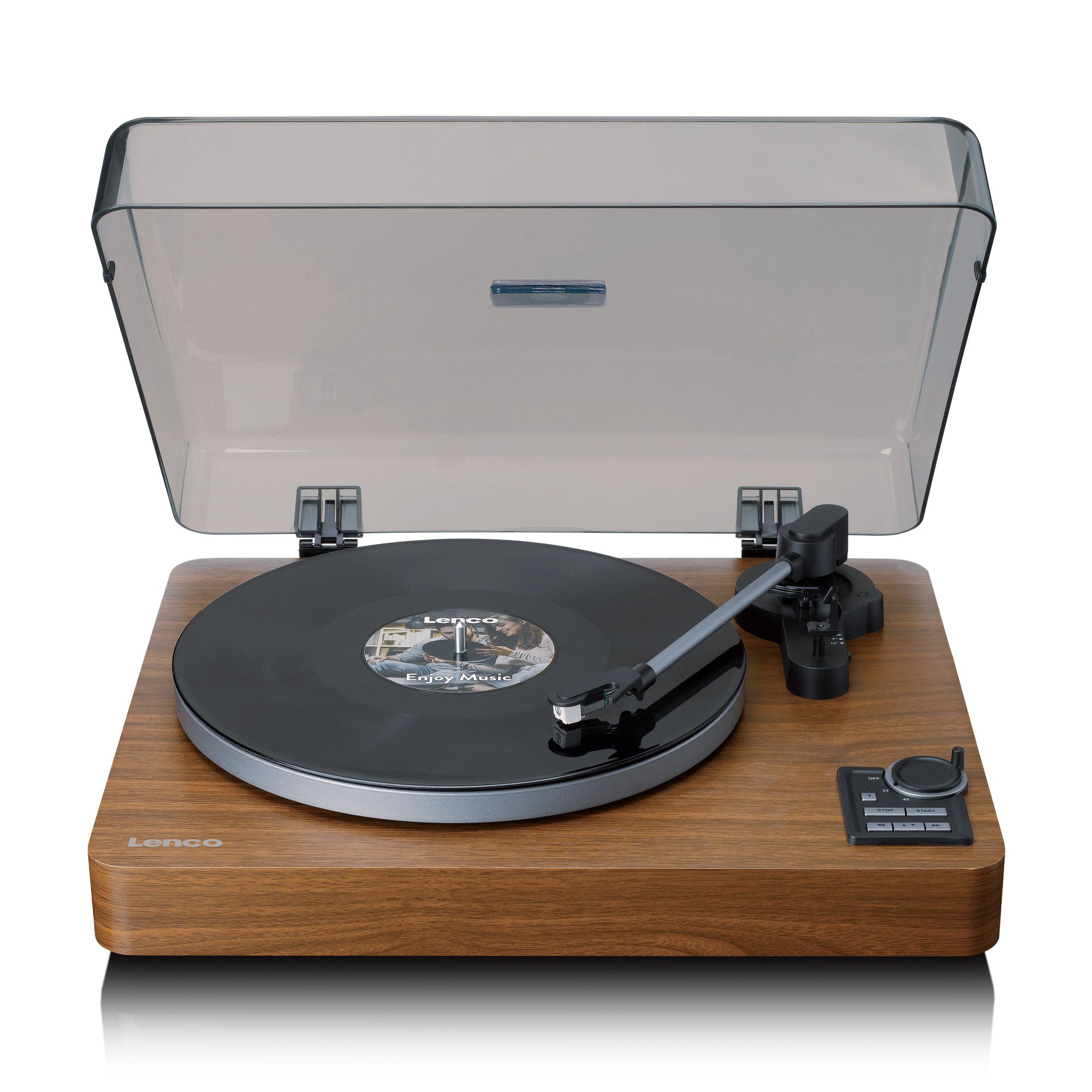 Lenco LBTA-165WD Automatic Vinyl Player with Bluetooth and Built-in Preamp