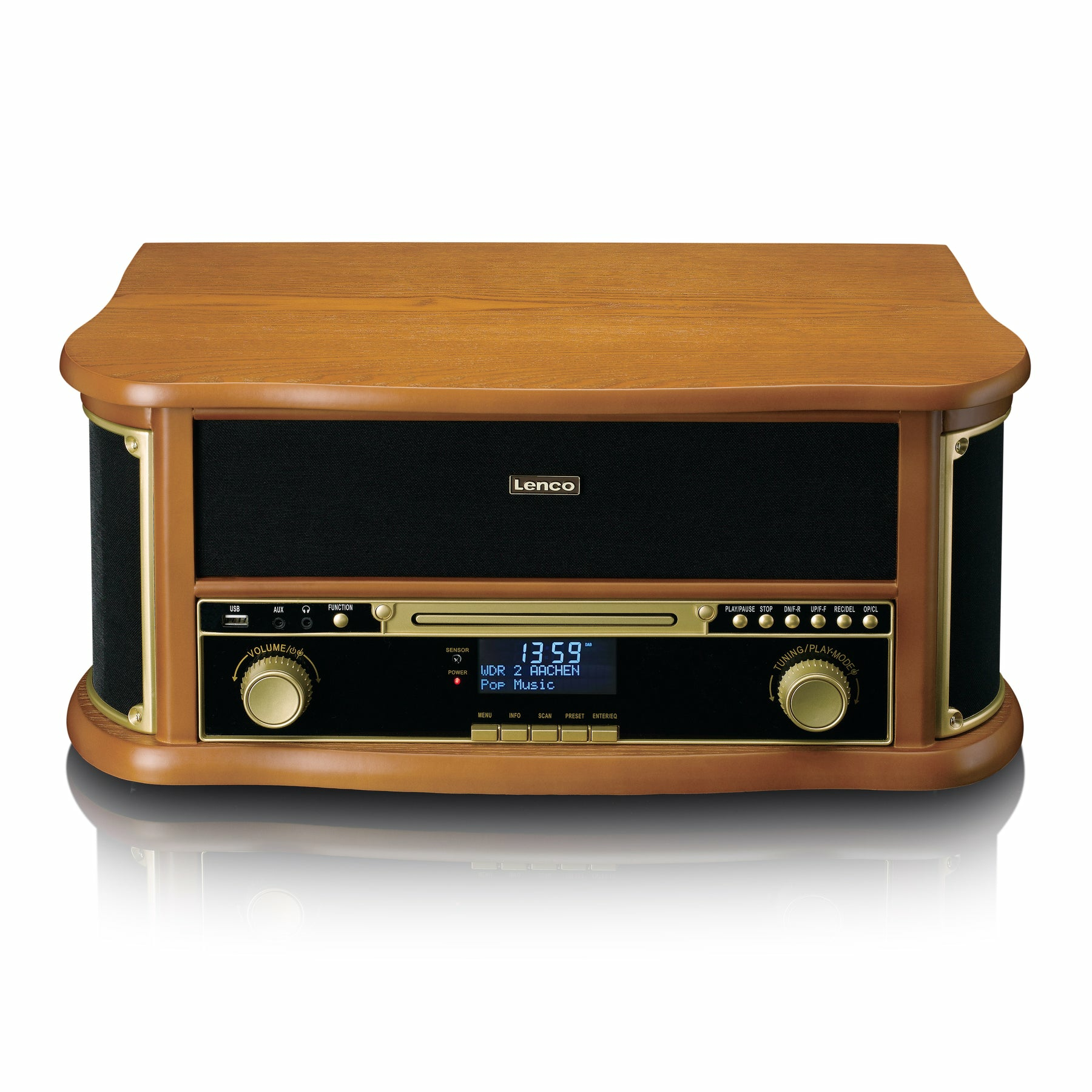 Lenco TCD-2571WD 10W Wood