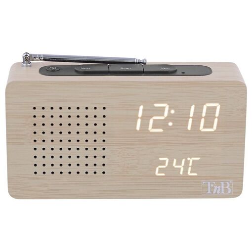 TNB JOY - Reloj de alarma con radio - madera