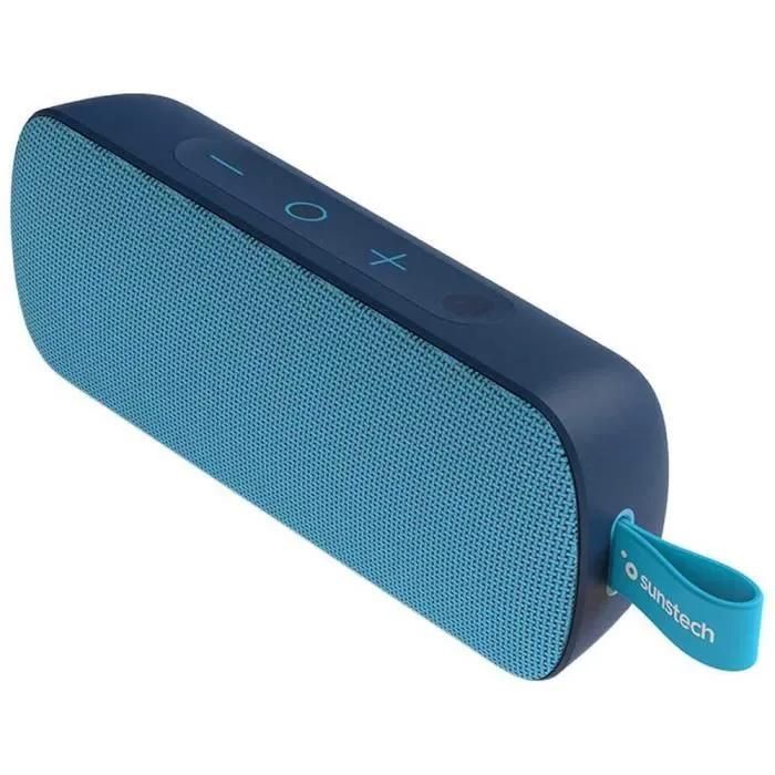 Sunstech Brick Large Speaker TWS Portable 10W Waterproof IPX7 FM Radio, Bluetooth 5.0, MP3 Player from Memory Card, Black