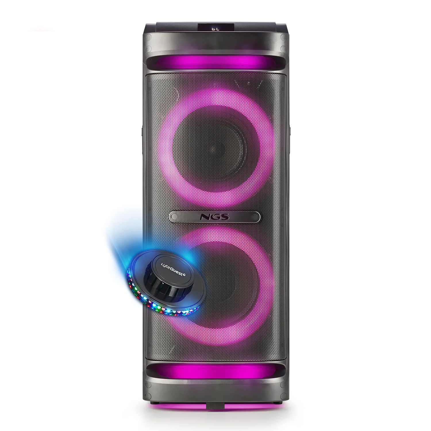 Pickering Active Speaker SONO DJ WILDSPACE2 - 2000W, Bluetooth, USB/AUX, LED Lights, TWS, 1x 10" Sub, Party, Event
