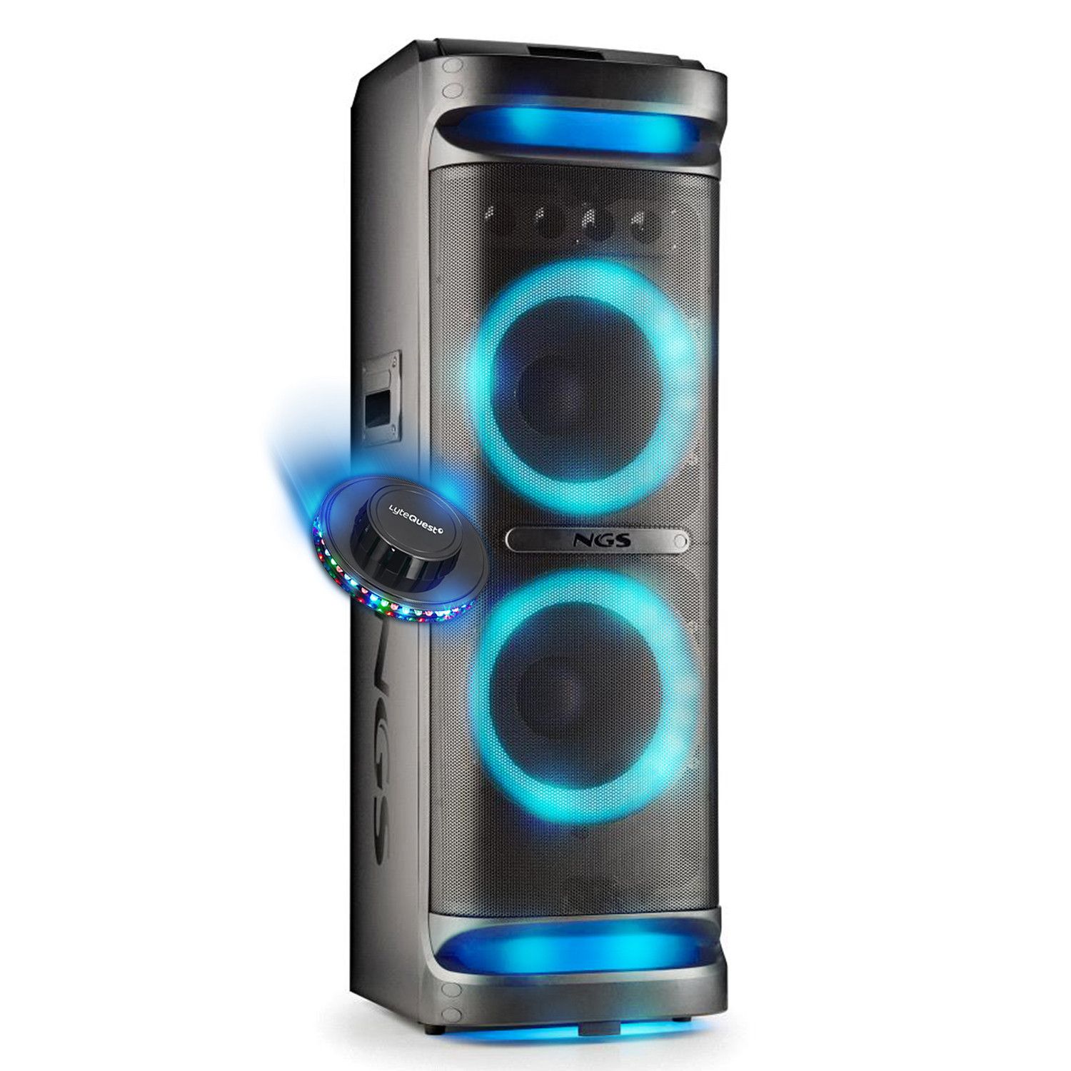 Pickering Active Speaker WILDSPACE3 - 4000W, Bluetooth, USB/AUX IN, LED Lights, TWS, Double 10" Subwoofers
