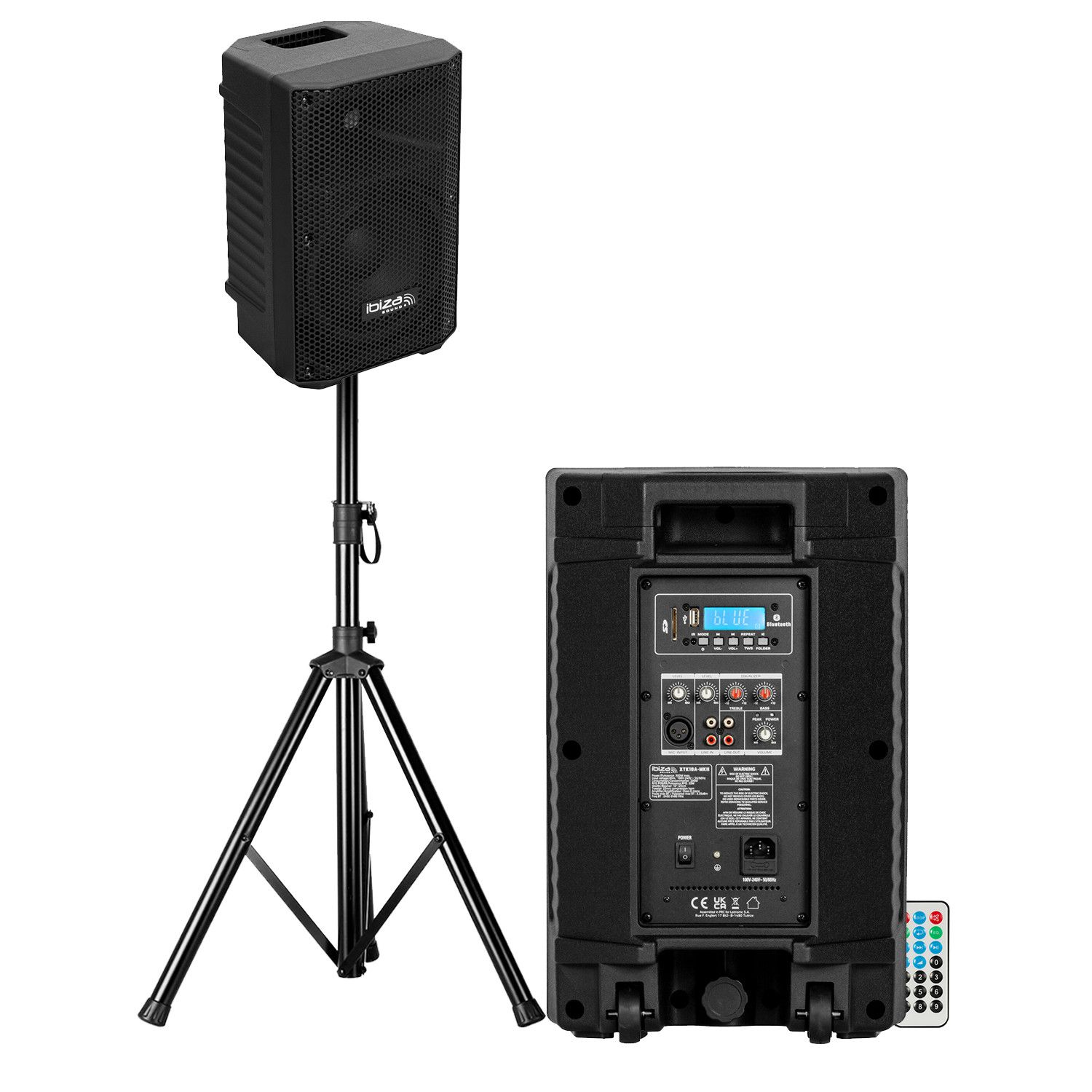 Ibiza Sound XTK10A-MKII Active Speaker - 10"/25cm, 300W, Bluetooth, USB, SD, TWS
