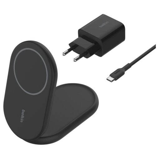 Soporte de carga inalámbrica Belkin BoostCharge para teléfonos inteligentes, Negro