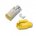Hirose RJ-45 Male Connector, Yellow, 50 Pack