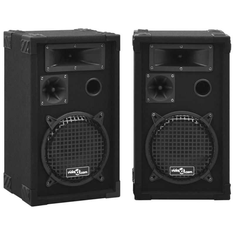 VIDAXL 2-Piece Passive Professional Hi-Fi Stage Speakers, 800W, Black