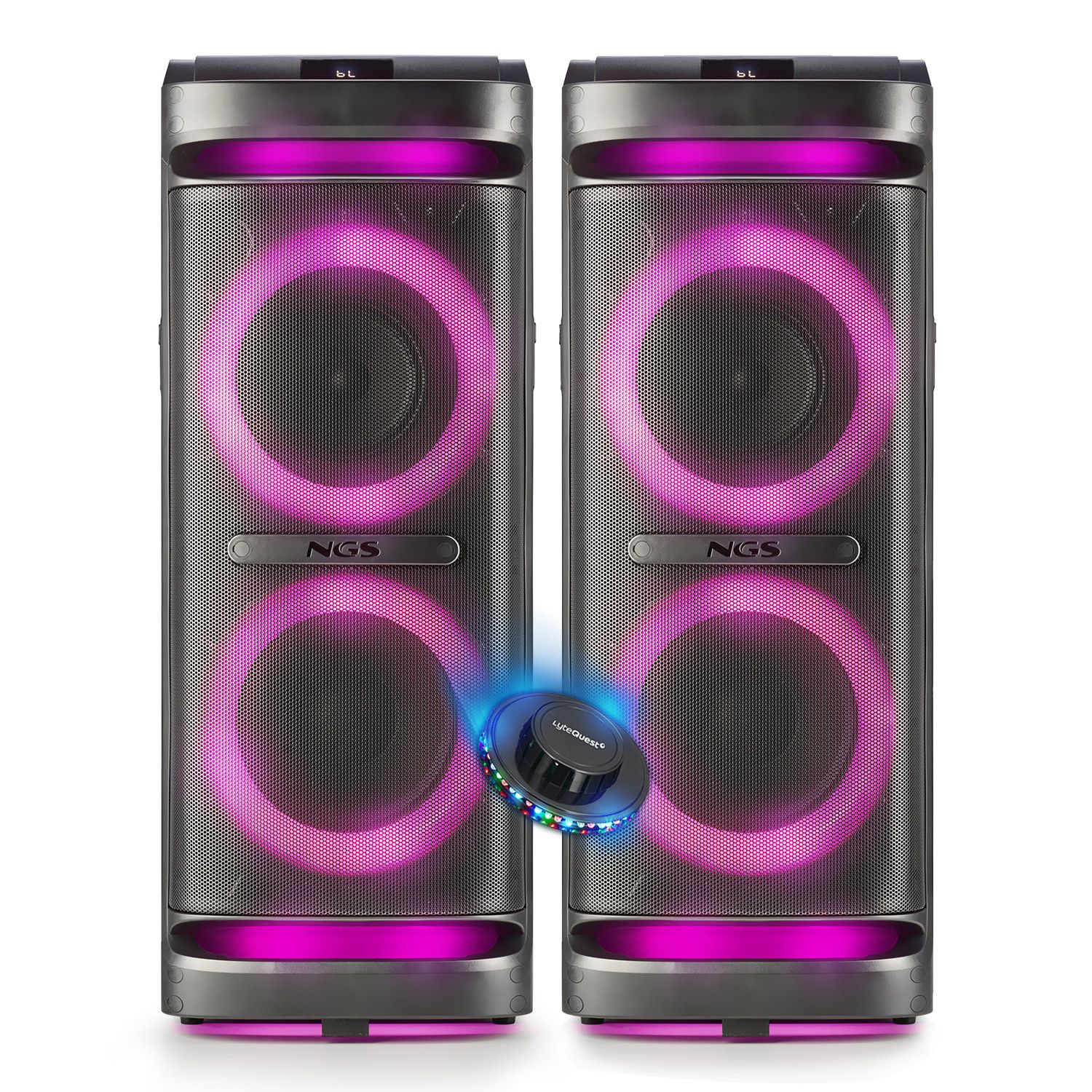 Pickering Active Speakers SONO DJ WILDSPACE2 - 4000W, Bluetooth, USB/AUX, LED Lights, TWS, 10" Subwoofer, Party, Festival, Light Show