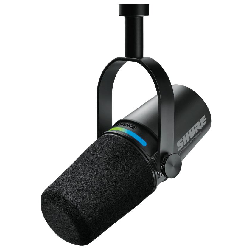 Shure MV7i Negro - Micrófono Dinámico Cableado - Patrón Cardioide - Interfaz de Audio Integrada - XLR/USB - Tomada Auriculares