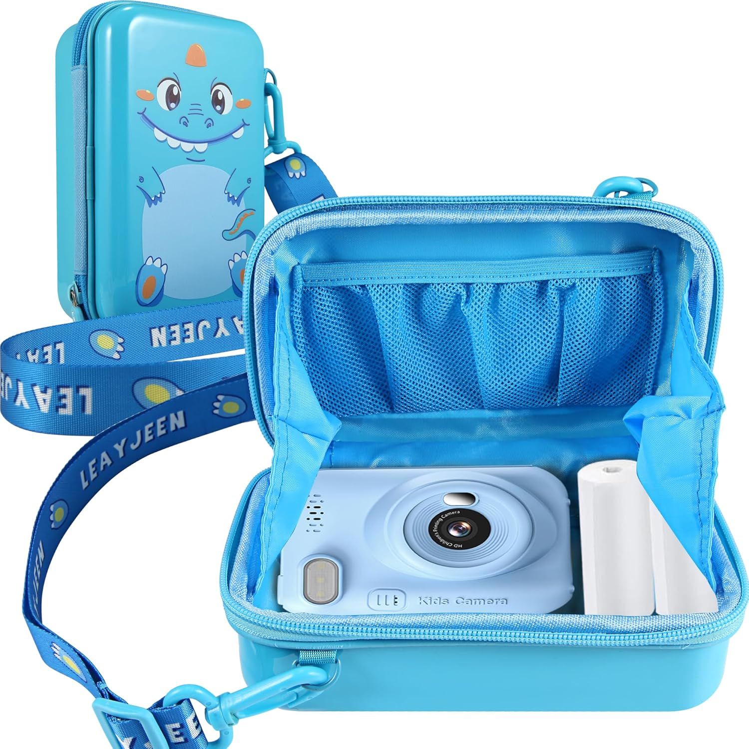 Étui pour appareil photo enfant avec papier d'impression - Bleu (Q184)