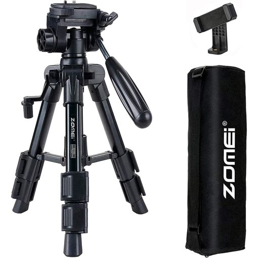 Zomei Q100 Smartphone Tripod, Mini Photo Tripod with Aluminium Design and Phone Holder