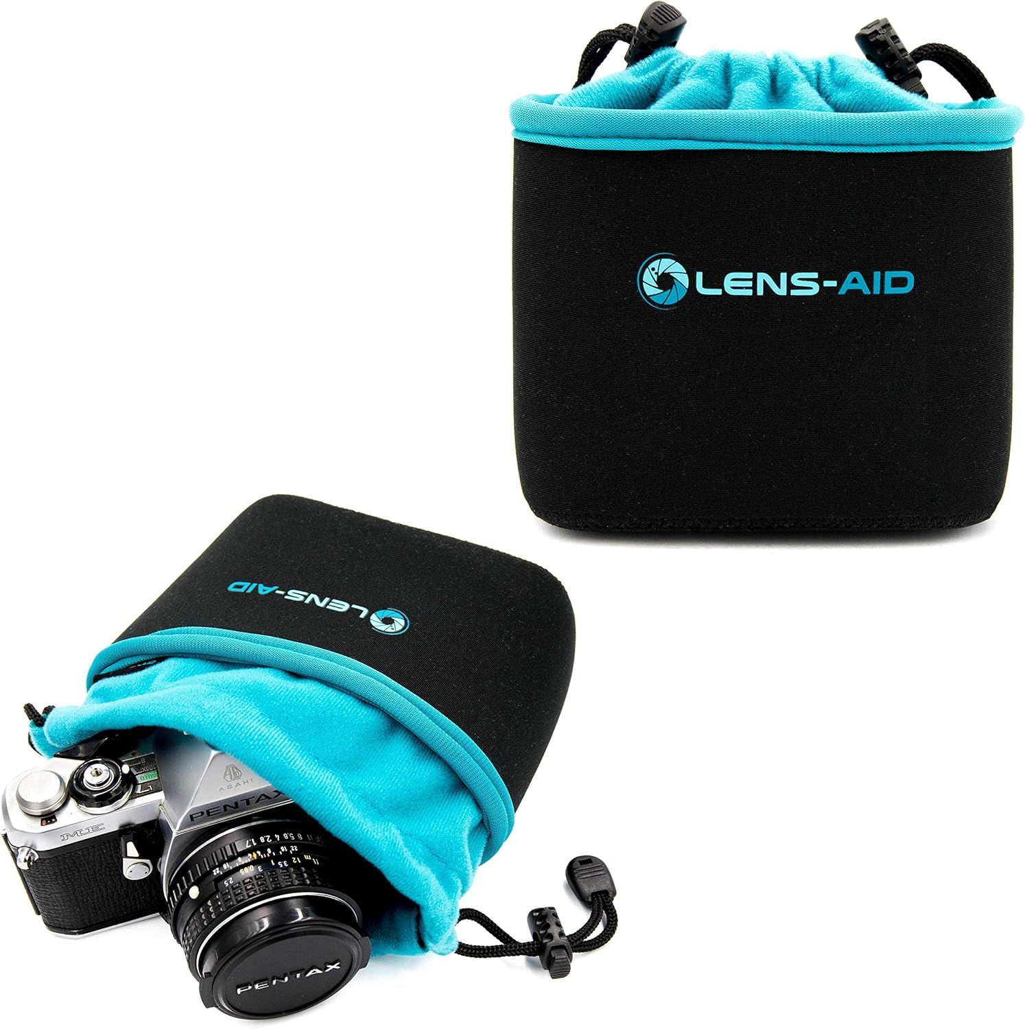Camera Lens Protector Bag in Neoprene with Polar Fleece Lining (S) (Q252)
