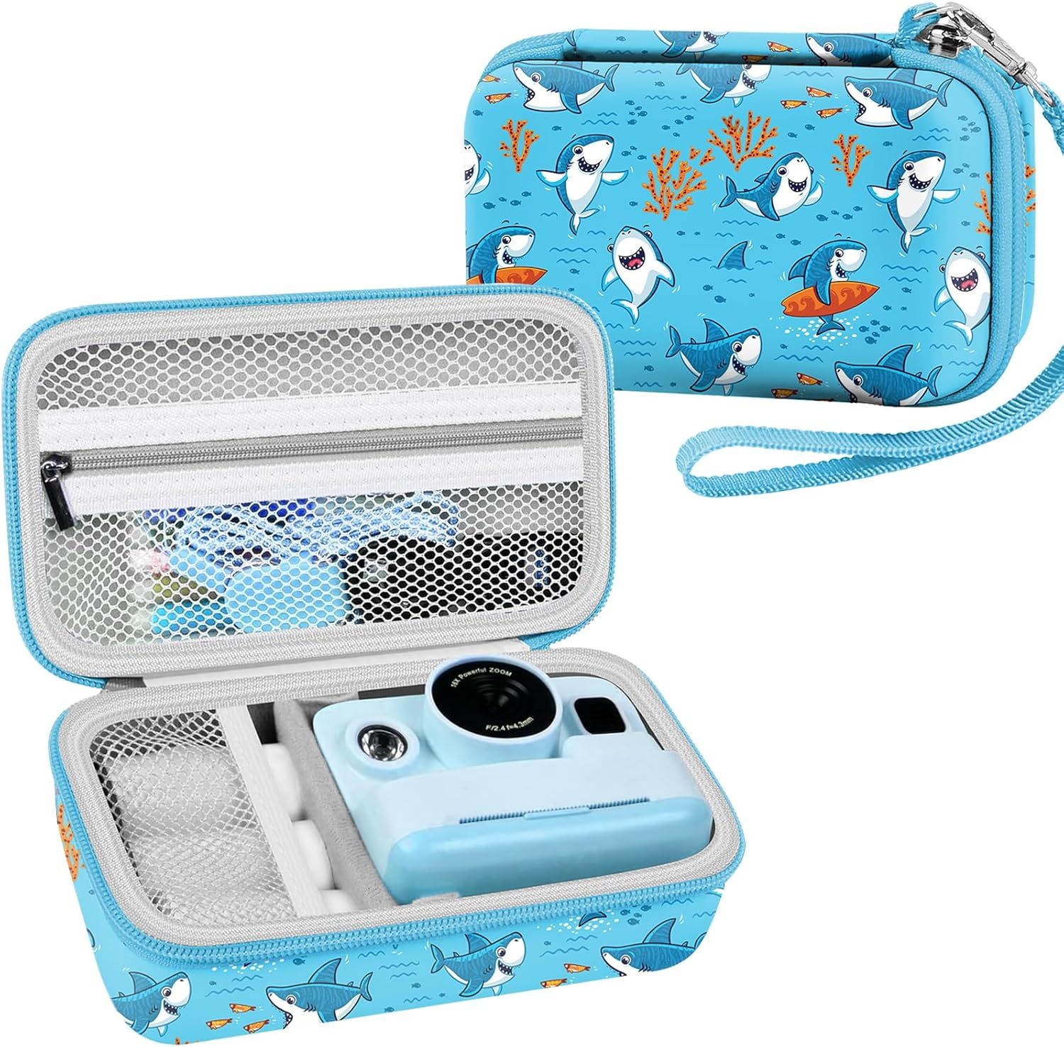Kids' Waterproof Camera Bag - Rechargeable Battery Compartments, Portable Design