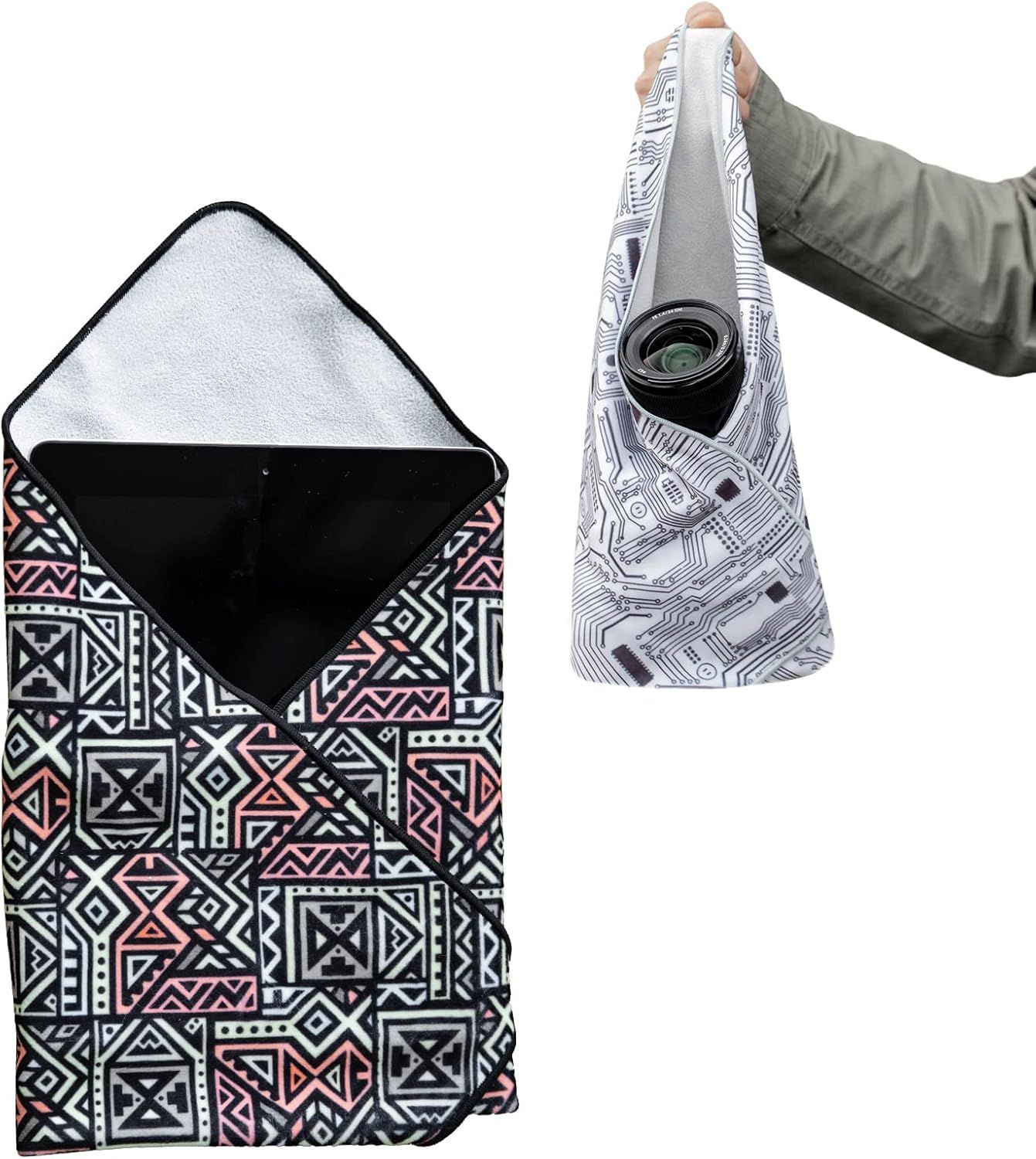 Camera Protection Case - Soft, Anti-Scratch & Dust Cloth for DSLR, Mirrorless Cameras, Lenses, iPad, MacBook Pro 14" and More