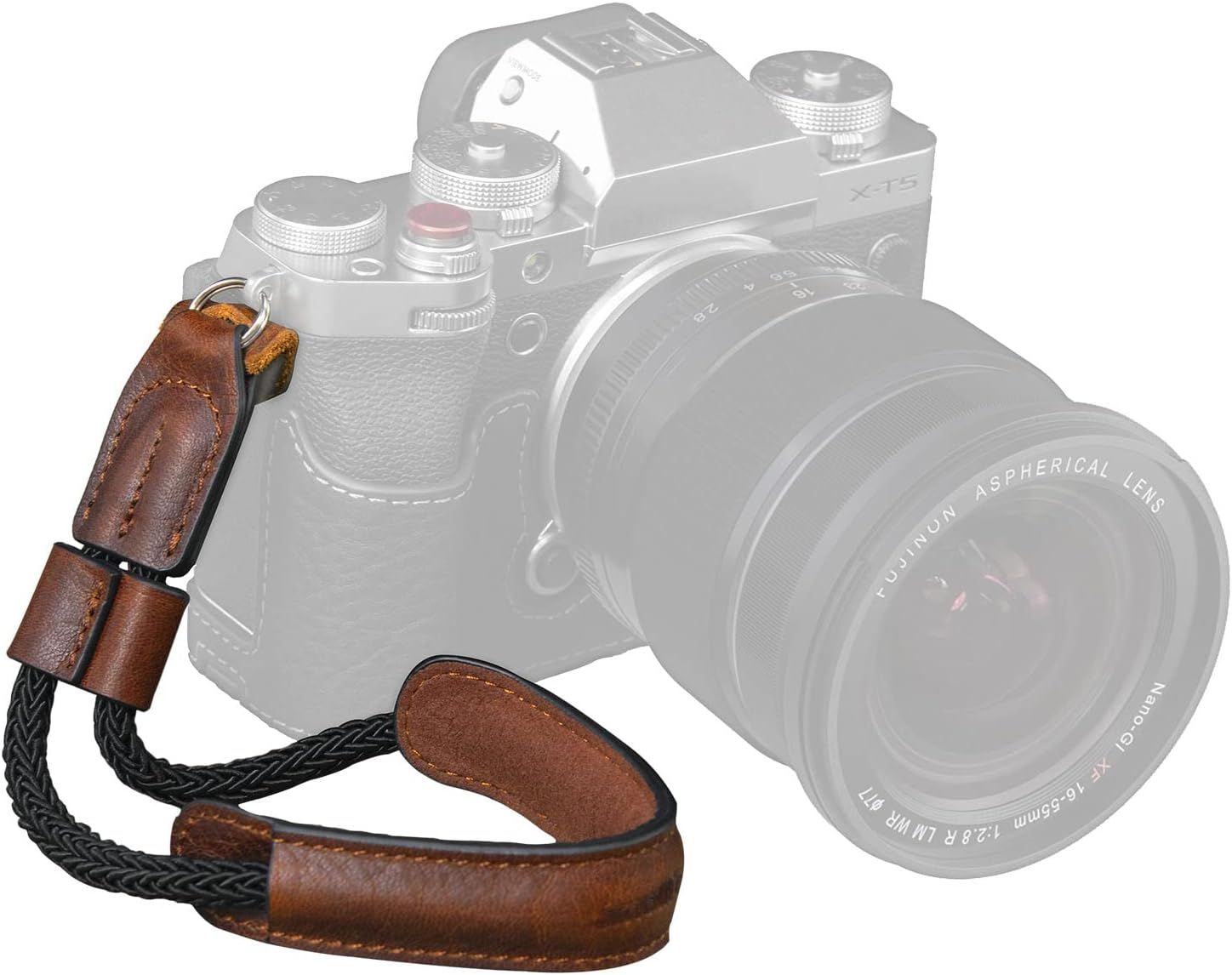 Vintage Leather Camera Strap for Fujifilm X-Series, Secure Adjustable Strap for Mirrorless DSLRs, 3926 (Q354)