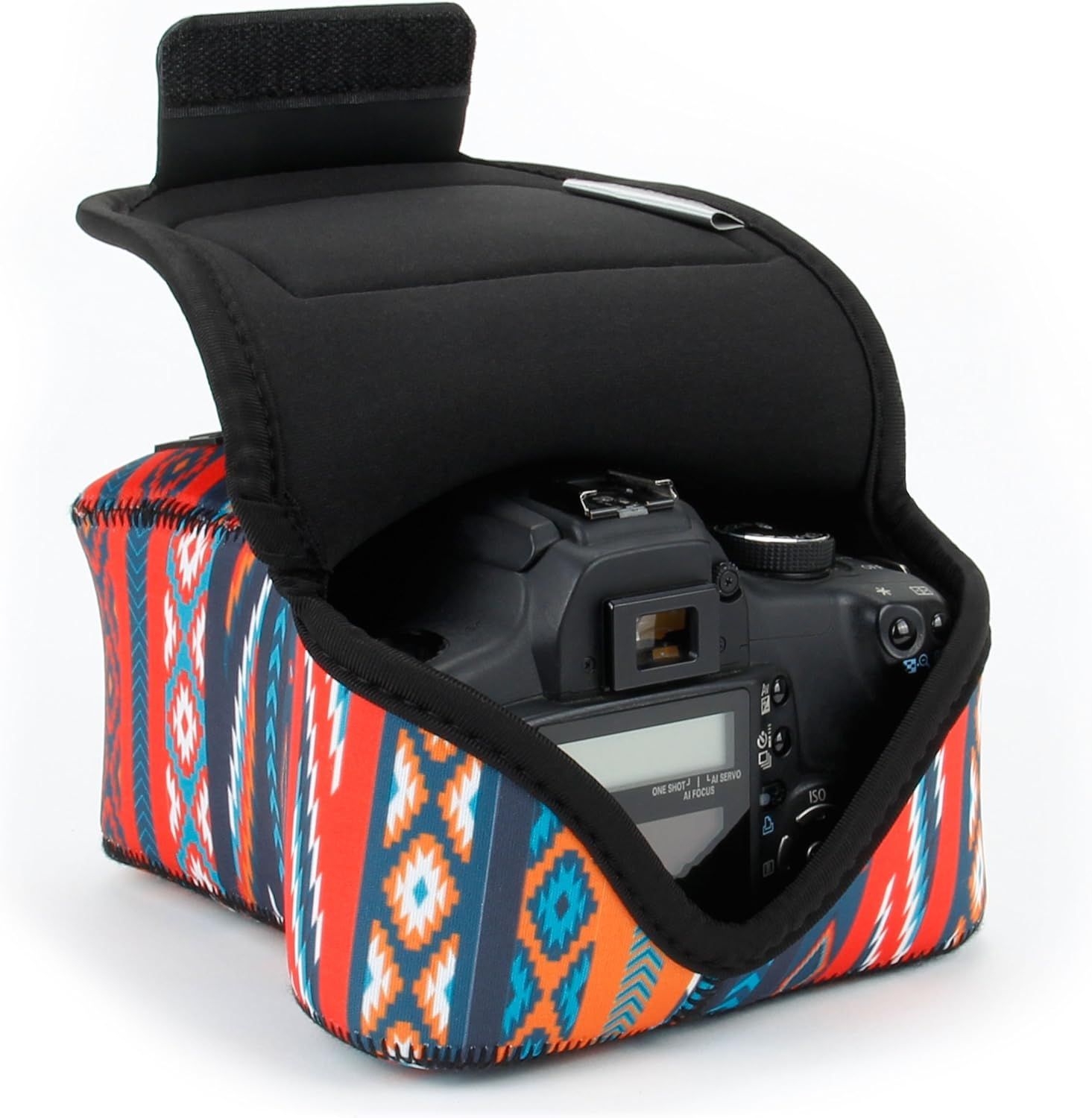 Camera Case with Neoprene Protection for Digital SLR - Holster Belt Loop Compatible with Canon EOS Rebel T7/850D, D3500, D5600, and More (Q535)