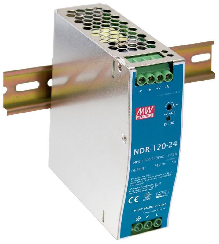 Mean Well 120W DIN-Rail Power Supply